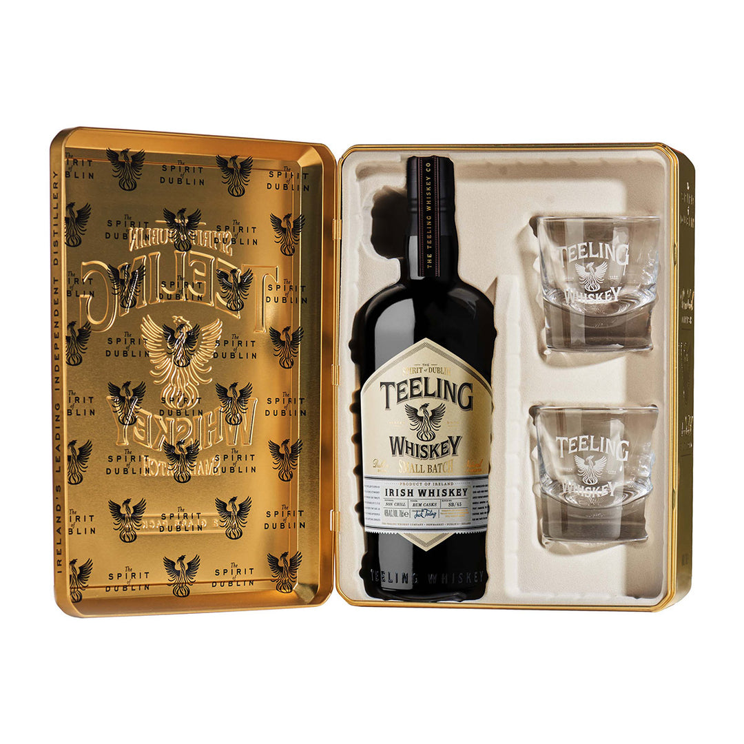 Teeling Small Batch Gold Tin Box + 2 poklon čaše